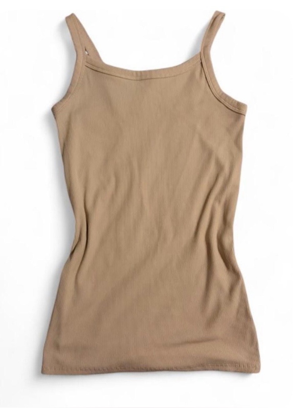 No Boundaries Ribbed Slim Tank Top - Cream + FREE Squishy Cube